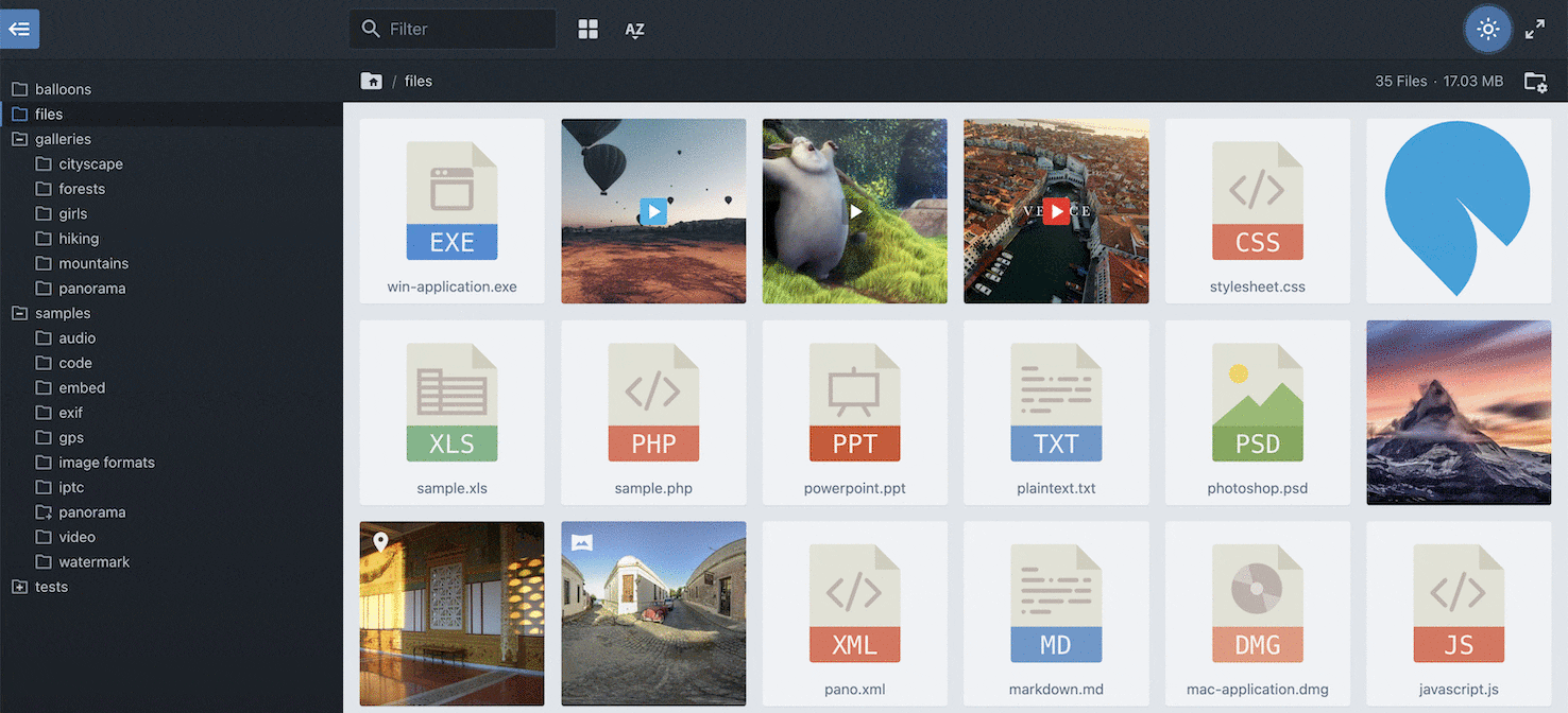 Files Gallery Themes